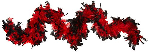 Deluxe 133g Red/Black Feather Boa Costume Accessory