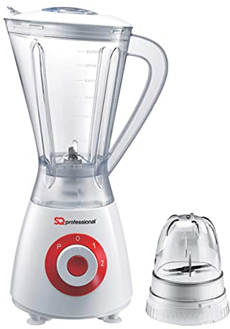 2 in 1 400W Electric Multi Food Blender with Grinder Smoothie Processor Gift RED
