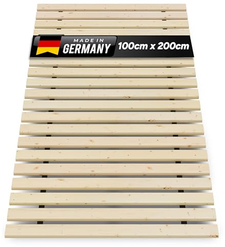 TUGA - Holztech Rollrost 100 x 200 cm 20mm 300kg Lattenrost Rolllattenrost Premium Qualitätsarbeit aus Deutschland