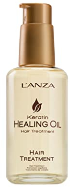 L'ANZA Keratin Heilöl Haarbehandlung (50 ml), Regeneriert, Belebt & Nährt Trockenes, Geschädigtes Haar & Kopfhaut, mit Restaurativem Phyto IV-Komplex, Proteinen und Dreifachem UV-Schutz