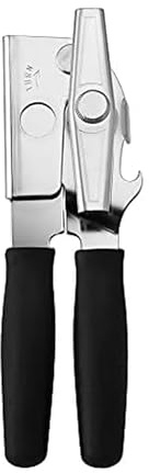 Swing-A-Way Portable Can Opener, Features an Ergonimic Handle for Optimal Comfort, and Built-in Bottle Opener for a 2-in-1 Tool, Durable Cutting Wheel, Black