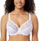 Delimira Women's Full Coverage Non-Foam Floral Lace Plus Size Underwired Bra White 44C