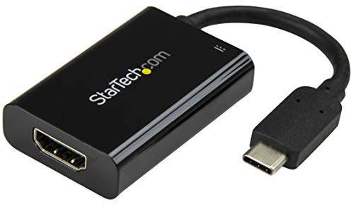 StarTech USB-C to HDMI 2.0 Active Adapter, 4K 60Hz, 60W PD, Black, 1080p
