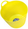 Faithfull Flex Tub – Multi-Purpose & Durable Flexible Bucket for Garden, DIY, Building & Farming - 28L (6gl), Yellow