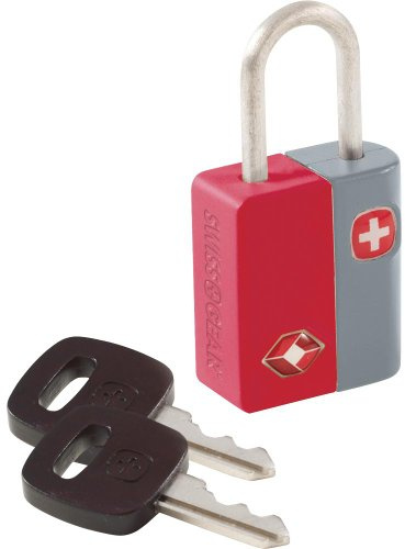 SwissGear TSA-Approved Travel Sentry Luggage Locks - Set of 2 Mini Locks with 2 Keys, Red, One Size