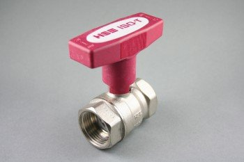 Pelltech Kugelhahn 1 Zoll, Isolierbar, Absperrhahn, Heizungsanlage, Metall, Grau