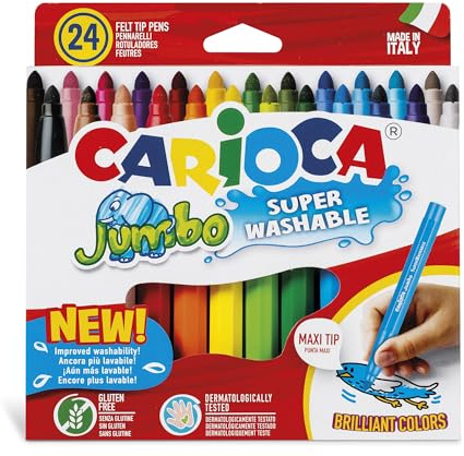 Carioca Jumbo Filzstifte, waschbar, 24 Stück