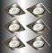 Trango 6er Set 6729-062SMOSD LED Einbaustrahler Nickel matt Eckig inkl. 6x 5 Watt 3 Stufen dimmbar Ultra Flach LED Modul 3000K warmweiß Einbauleuchte, Deckenspot, Einbauspot, Deckenleuchte, Downlight