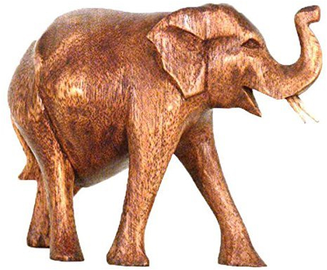 Simandra elefant trä figur skulptur abstrakt träfigur staty Afrika Asien lyckobringare handarbete dekoration
