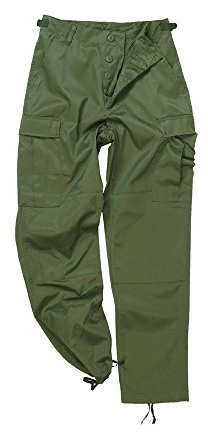 Mil-Tec US Ranger Hose Typ BDU • Herren Cargohose mit 6 geräumigen Taschen • Taktische Hose mit verstellbarem Kordelzug & Gürtelschlaufen • Robuste Feldhose für Outdoor, Arbeit & Freizeit • Oliv, M