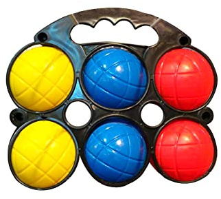 Blue Sky - 6 Boules De Pétanque - Skill and Outdoor Game - 048054 - Multicoloured - Plastic - 7 cm - Children's Toy - Outdoor Game - From 3 Years