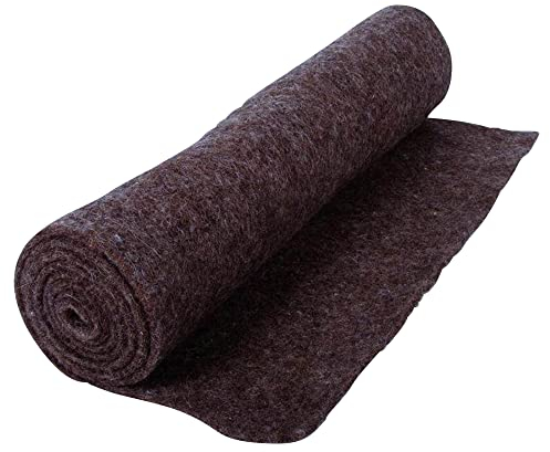 NOOR Winterschutzmatte für Topfpflanzen, aus Schafwolle (50 x 150cm) in braun I 100% Naturfaser mit ca. 4mm Stärke I Frostschutz für Pflanzen