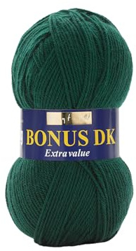 Sirdar Hayfield Bonus DK Double Knitting, Bottle Green (839), 100g by Sirdar
