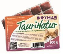 petman TauriNatur, 30 x 100g-Blister, Tiefkühlfutter, natürliche Ernährung für Katzen, Katzenfutter