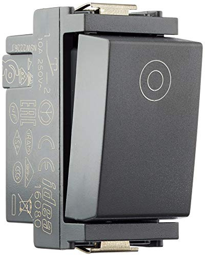 Vimar 0R16080 Pulsante 1P No 10A Generico, Grigio