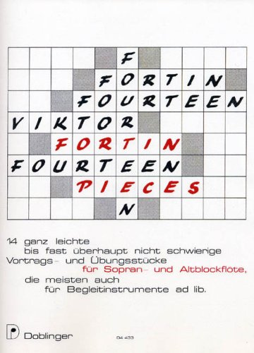 Fortin Pieces 14 Ganz Leichte Stuecke. Blockflöte