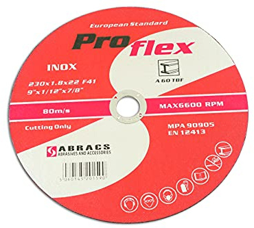 Connect 32071 Abracs Extra Thin Flat Cutting Discs 230mm x 1.8mm 25pc