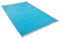 Dhurry | Fleckerl | Flachgewebe-Teppich aus 100% Baumwolle; handgewebt, waschbar, beidseitig verwendbar | 40 x 60 cm; Türkis | Happy Cotton