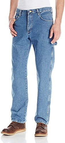 Red Kap mens Loose-fit dungaree jeans, Stonewash, 36W x 32L US