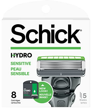 Schick Hydro 5 Sense Sensitive Skin Razor Refills for Men, 8 Count (Pack of 1)