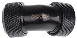 Alphacool 17403 Eiszapfen 13mm HardTube Compression Fitting 45° L-Connector - knurled - Deep Black WaterCooling Raccordi