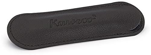 Kaweco Eco Leather 1 Pen Pouch Sport Black I Pen Case Suitable for The Sport Series I Writing Case Made of Genuine Leather with Beautiful Embossing I Chic & Classic I Pen Case 12 x 3.5 cm