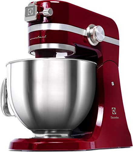 Electrolux EKM4000 Impastatrice Con Motore 1000W, 10 Velocità, Struttura In Acciaio Inox E Alluminio Pressofuso, 360x370x210mm, Rosso