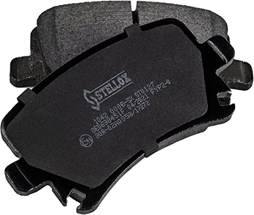 STELLOX 1042 000B-SX Bremsbelagsatz, Scheibenbremse (4 Stücke) – ECE-R90 Zertifizierung – vier Bremsbeläge pro Set – Für PKW und Nutzfahrzeuge