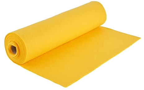 VBS Feutrine de bricolage 45 x 500 cm Tissu de feutrine 1,5 mm d'épaisseur 100 Térylène idéal pour les projets créatifs et les travaux manuels Jaune mais
