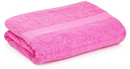 etérea Carli Frottee Handtücher Set - 100% Baumwolle - Oekotex 500 GSM - Bath Towel Frottiertücher - Badetuch, Badehandtuch Groß 100x150 cm- Rosa