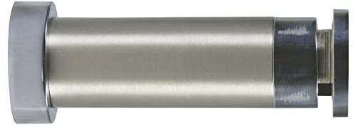 Amig - Tope Magnético de Zamak para Puertas - Diámetro 23 x 80 mm - Acabado Niquel Cepillado - Colocación en Pared - Incluye Tirafondos para su Instalación