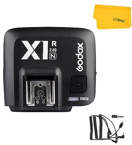 Godox X1R-N Récepteur de Déclencher de Flash pour Nikon DSLR Caméras, 1/8000s HSS 2.4G sans Fil Déclencher à Distance Compatible avec Déclencheur X1T-N/X2T-N/XPro-N/XProII-N