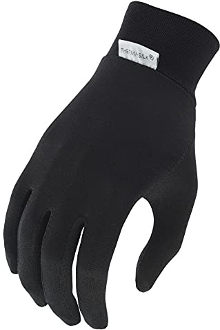 Terramar Kid's Thermasilk Ultra thin Performance Liner Gloves, Black, Medium/6