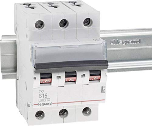 LEGRAND, TX3 Leitungsschutzschalter B-Charakteristik, 16A, 3-polig, 6kA, 400VAC, 3 Teilungseinheiten, 403402