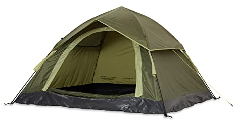 Lumaland Camping Zelt | Leichtes Pop Up Wurfzelt | 2-3 Personen Kuppelzelt | Trekking & Festival Igluzelt | Sekundenzelt Wasserdicht 210x190x110cm | Ideal auch als Strand Wind- & Sonnenschutz [Grün]