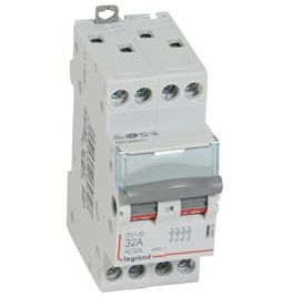 406479 Interrupteur modulaire tétrapolaire 4P 400V - 32A - 2 modules - Bornes à vis Legrand DX³-IS