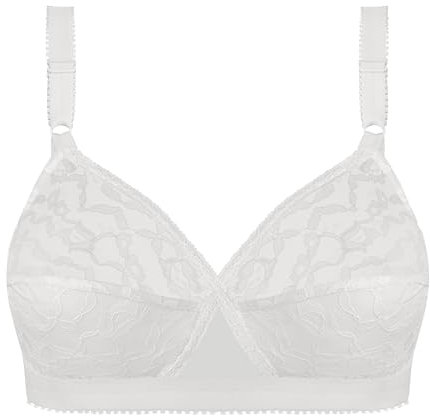 Playtex Bra Woman Cross Your Heart Lace 0165 x1, White, 40C