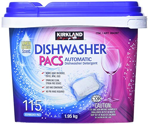 Kirkland Signature Premium Dishwasher Detergent Pacs, 115-count