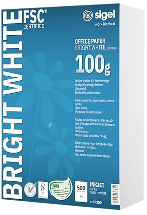Sigel A4 kontorspapper – ljust vitt (250 ark) 500 Sheets