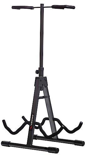 Proel FC820 - Universeller Doppelständer für Bass, Elektro, Klassik, Akustikgitarre, Anthrazitgrau