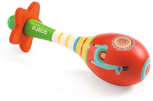 Djeco Animambo Maraca DJ06008 Instrument de Musique Rouge
