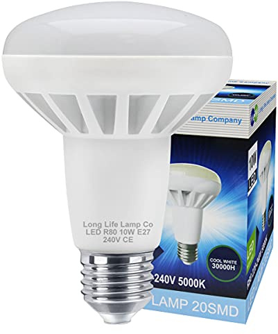 4 X R80 LED 9w E27 Cool White Replacment for Reflector R80 LED Light Bulb Energy Saving 700 Lumens 5000K 75w Equivalent Light Output