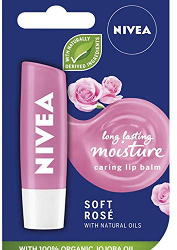 Nivea Lip Soft Rose Blister Pack - Pack of 4