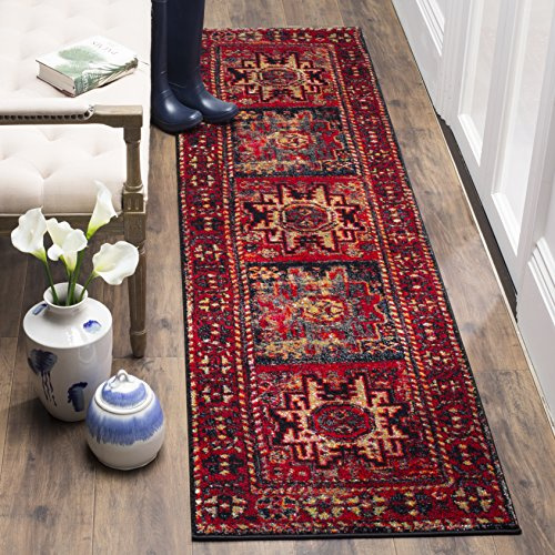 SAFAVIEH Vintage Hamadan Runner Rug 2'3x8', Red & Multi VTH213A