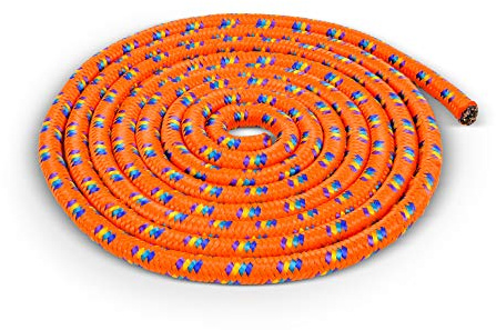 HAEST - Springseil für Kinder & Erwachsene, 3 Meter verstellbares Gymnastikseil für Seilspringen, Springseil ohne Griff, ideal für Schule & Freizeit, Orange