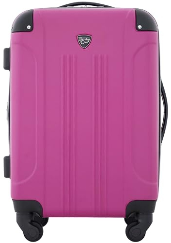Travelers Club Chicago Hardside Expandable Spinner Luggages, Fuchsia, 20 Carry-on, Chicago Hardside Expandable Spinner Luggages