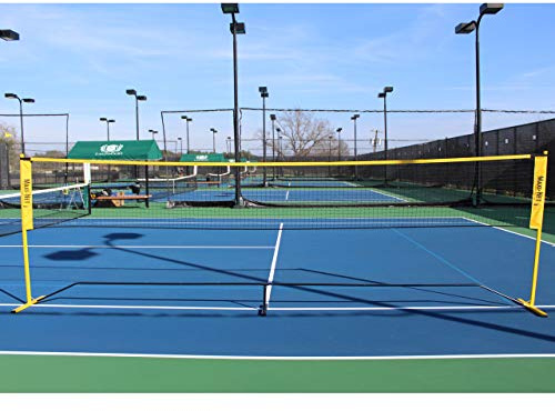 Maxi-Net - 18-Foot Portable Tennis Net | Dependable, Durable and Easy 2 Minute Set Up/Break-Down, No Tools Needed | Adjustable Height for Tennis and Badminton | Durable Zipper Carry Case Included