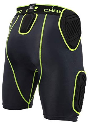 CHAMPRO Jungen 5-Pad Youth Football Bull Rush 5 Pad Girdle, Schwarz, XL US