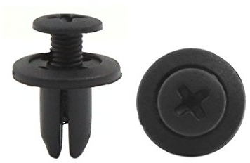 sourcing map Rivet en Plastique bouton-poussoir porte fixation garde-boue Bouclier Agrafe Trou 7mm 20PCS noir