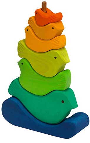 NIC - Bird Stacker, 7 Parts Geschicklichkeitsspiele, Mehrfarbig (523205)